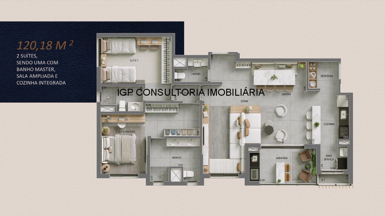 Apartamento, 3 quartos, 120 m² - Foto 3