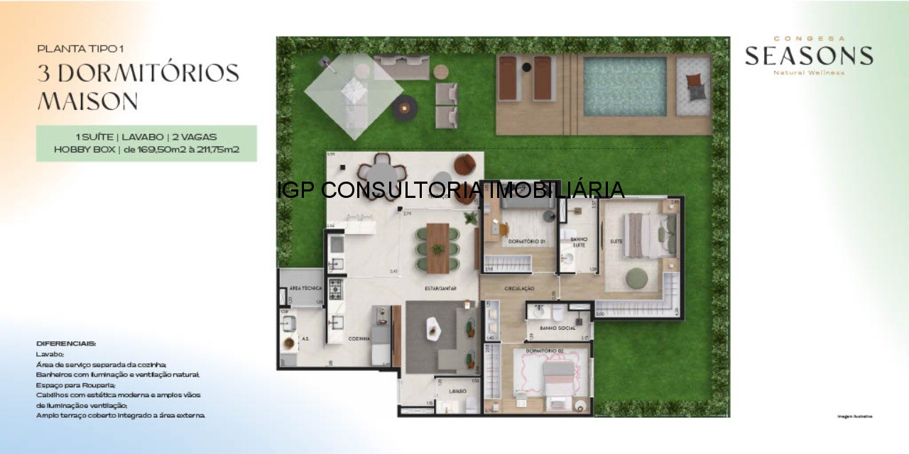 Apartamento, 3 quartos, 169 m² - Foto 1