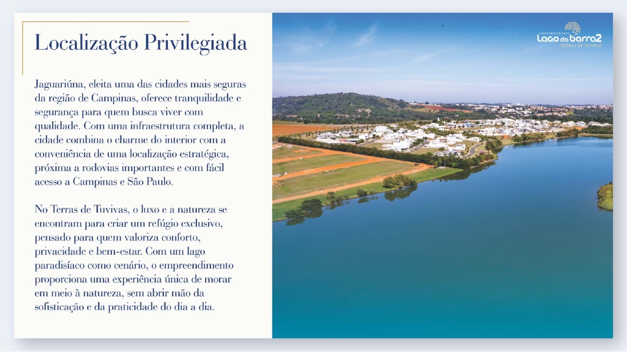 Lotes de alto padrão com resort exclusivo em jaguariúna-sp!