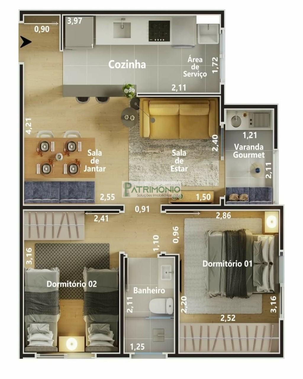 Apartamento, 2 quartos, 49 m² - Foto 7