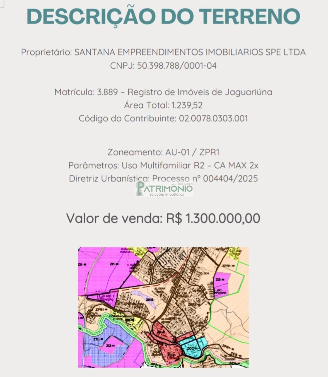 Oportunidade! lote amplo ao lado do parque santa maria