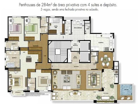 Apartamento, 4 quartos, 284 m² - Foto 41