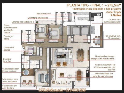 Apartamento, 4 quartos, 275 m² - Foto 34