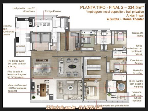 Apartamento, 4 quartos, 343 m² - Foto 43