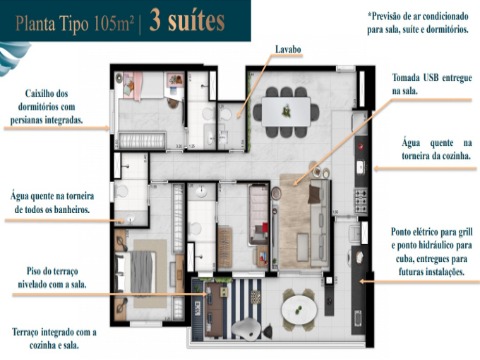 Apartamento, 3 quartos, 105 m² - Foto 40