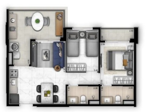 Apartamento, 2 quartos, 65 m² - Foto 11