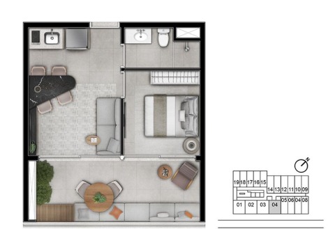 Apartamento, 1 quarto, 40 m² - Foto 21