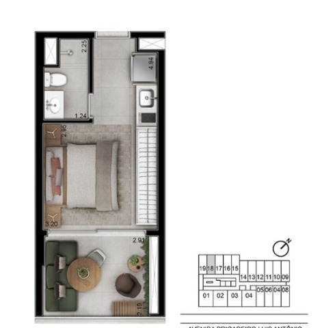 Apartamento, 1 quarto, 28 m² - Foto 21