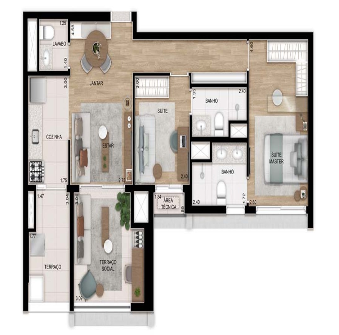 Apartamento, 2 quartos, 80 m² - Foto 21