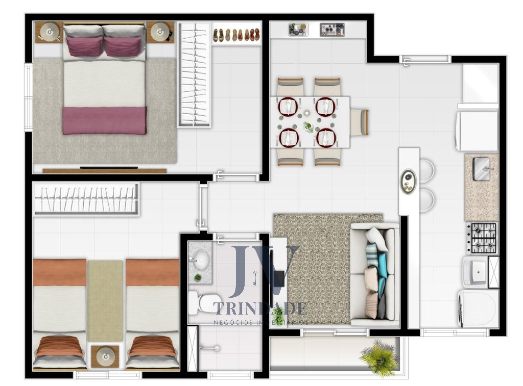 Apartamento, 2 quartos, 51 m² - Foto 7