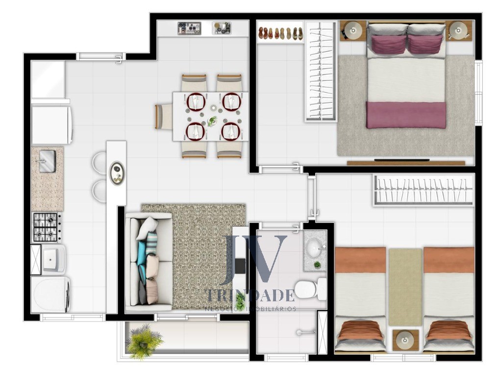 Apartamento, 2 quartos, 51 m² - Foto 4