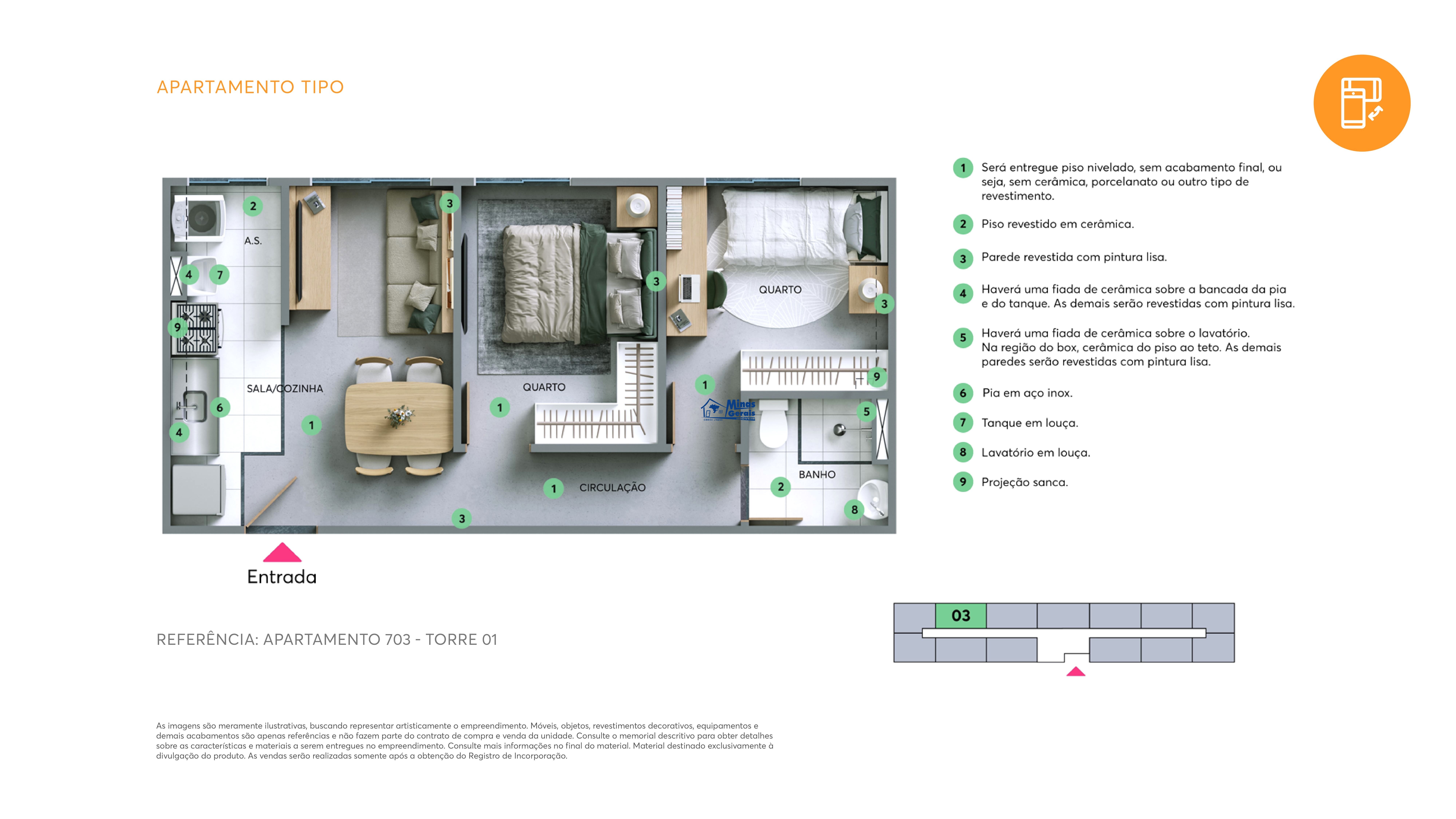 Apartamento, 2 quartos, 35 m² - Foto 8
