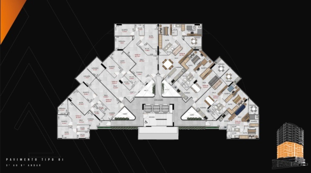 Apartamento à venda com 3 quartos, 125m² - Foto 24
