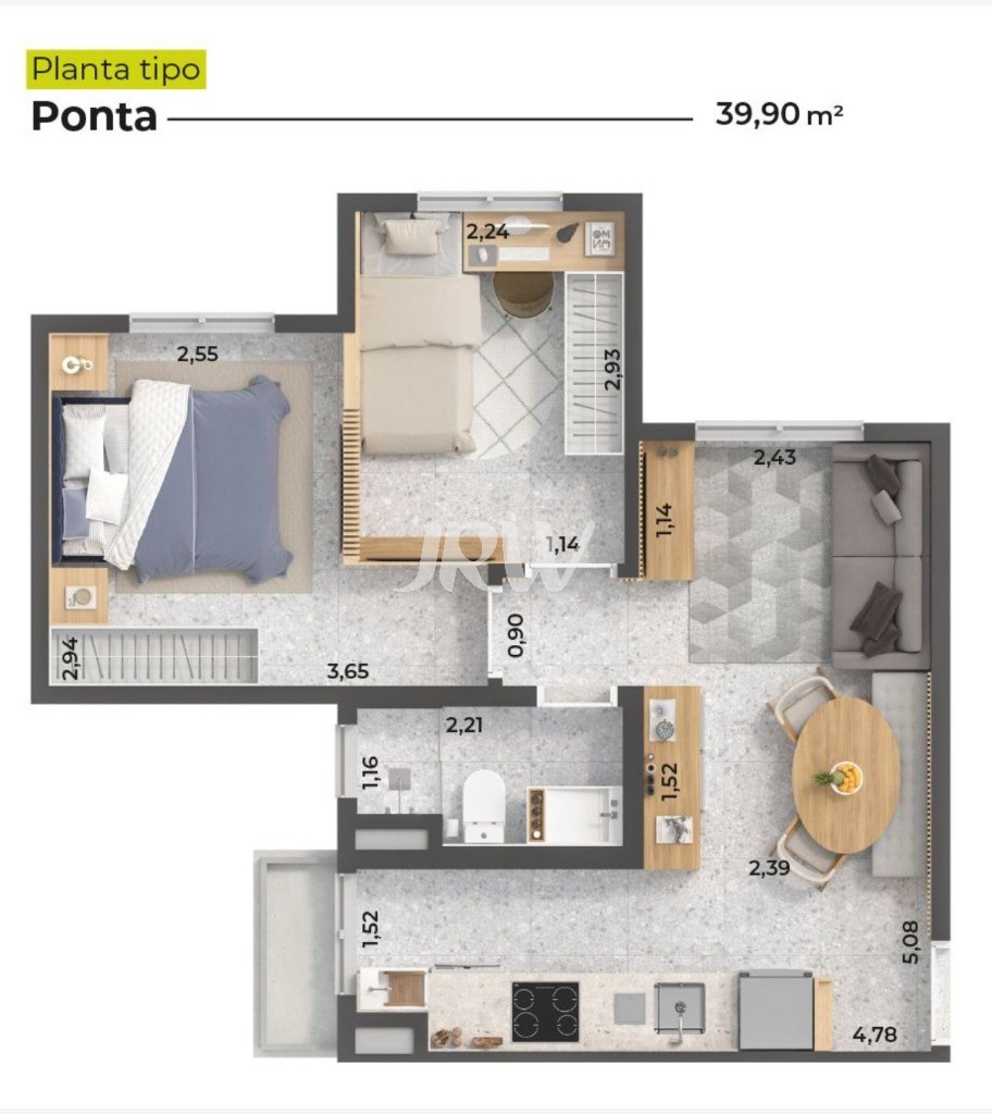Apartamento, 2 quartos, 39 m² - Foto 46
