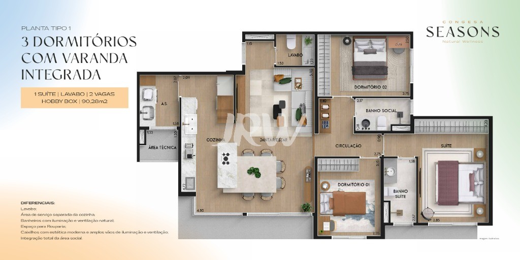 Apartamento, 3 quartos, 90 m² - Foto 44