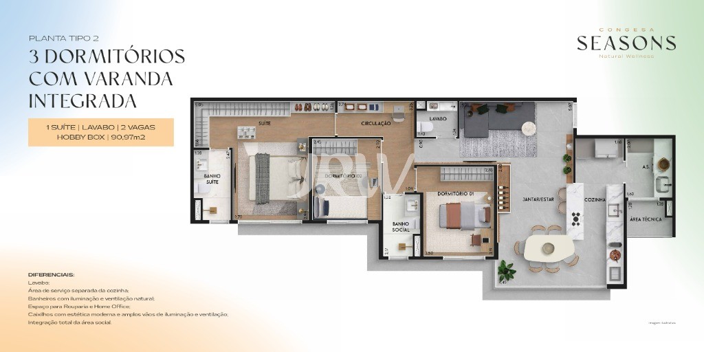 Apartamento, 3 quartos, 90 m² - Foto 49