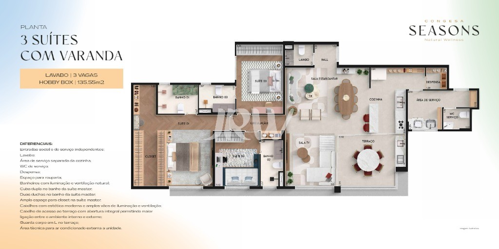 Apartamento, 3 quartos, 90 m² - Foto 52