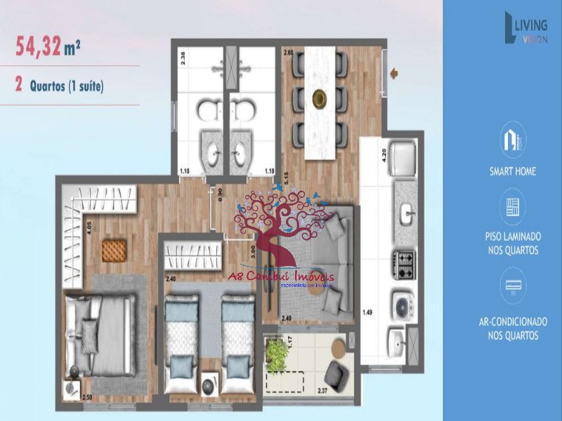 Apartamento, 2 quartos, 63 m² - Foto 4