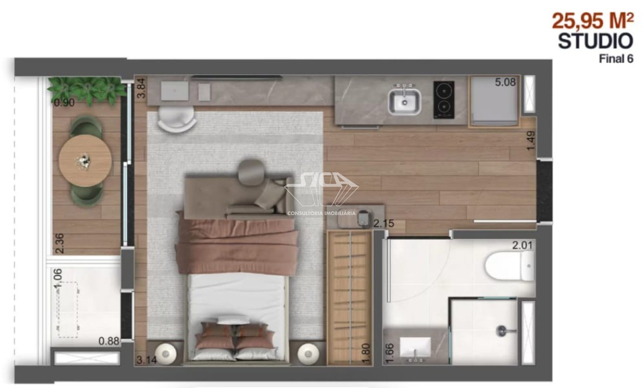 Apartamento, 1 quarto, 26 m² - Foto 13