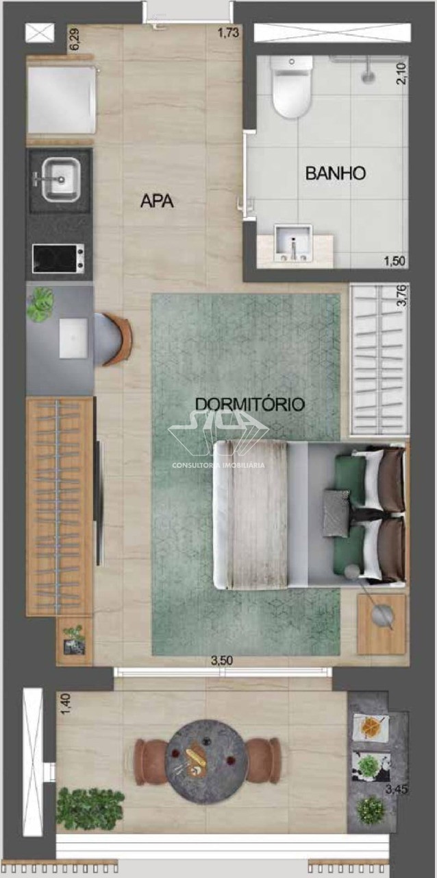 Apartamento, 1 quarto, 33 m² - Foto 13