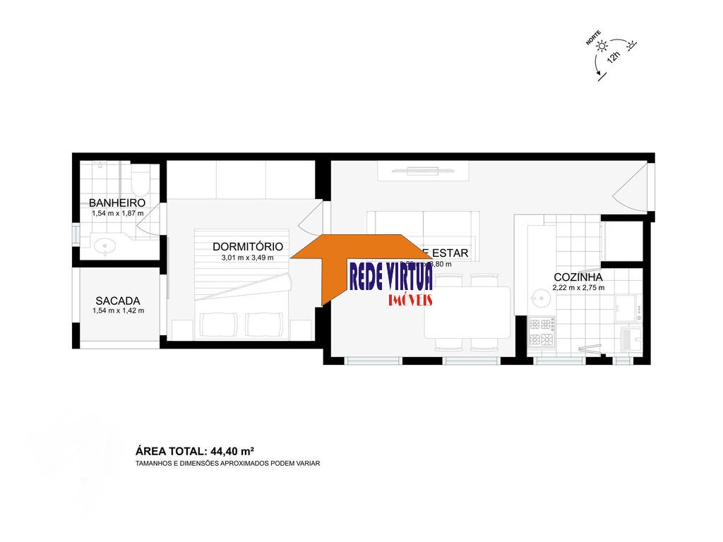 Apartamento, 1 quarto, 42 m² - Foto 41