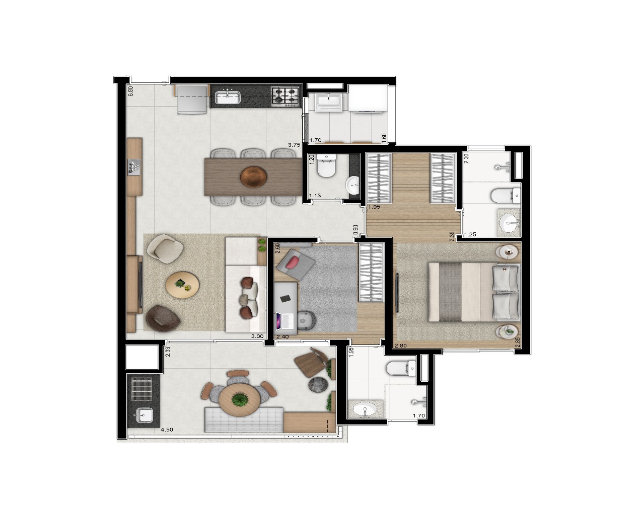 Apartamento, 2 quartos, 75 m² - Foto 19