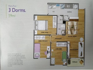 Apartamento, 3 quartos, 59 m² - Foto 2