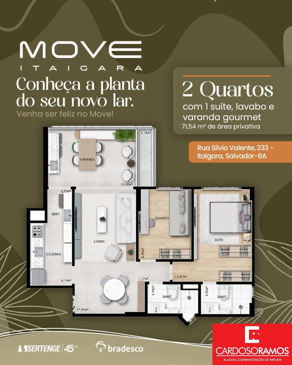 Apartamento, 2 quartos, 71 m² - Foto 2