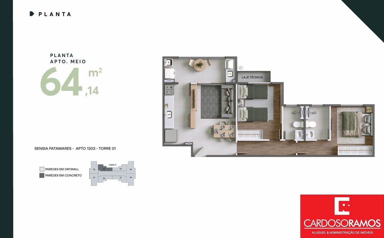 Apartamento, 2 quartos, 64 m² - Foto 7