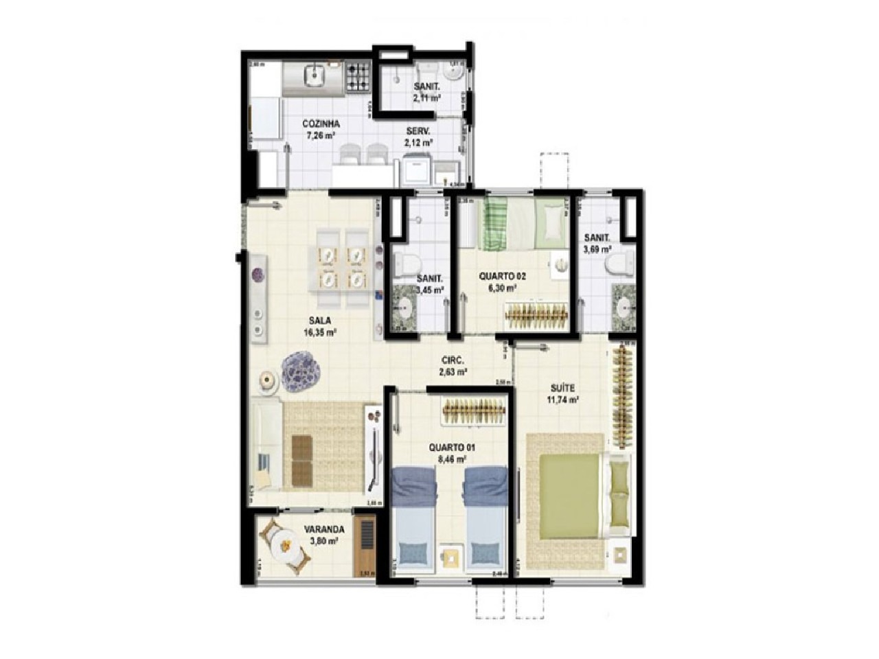 Apartamento, 3 quartos, 67 m² - Foto 31