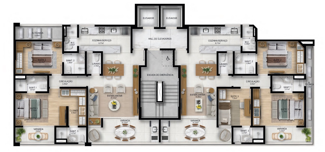Apartamento, 3 quartos, 93 m² - Foto 9
