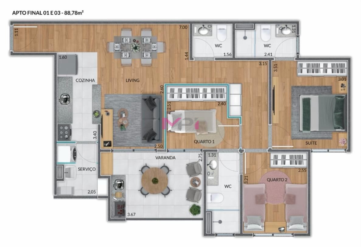 Apartamento, 3 quartos, 88 m² - Foto 31