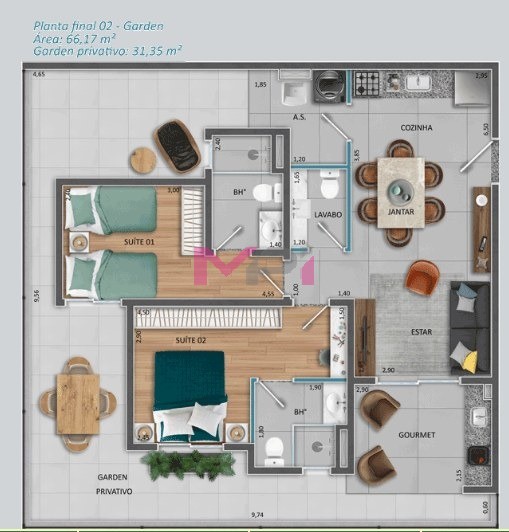 Apartamento, 2 quartos, 66 m² - Foto 17