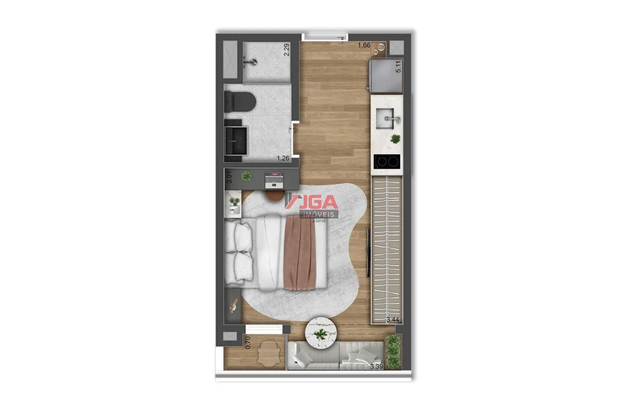 Apartamento, 23 m² - Foto 7