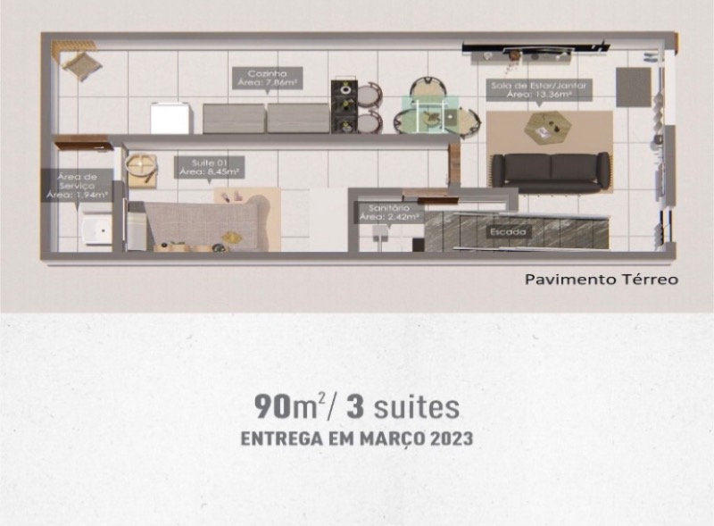 Casa de Condomínio, 3 quartos - Foto 6