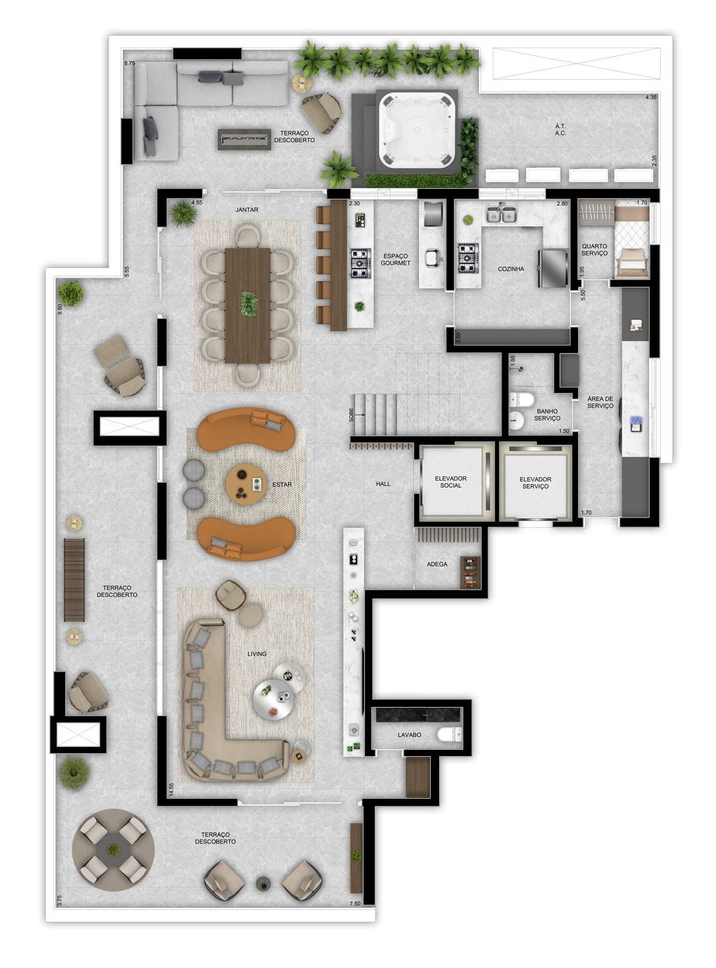 Cobertura, 4 quartos, 330 m² - Foto 38
