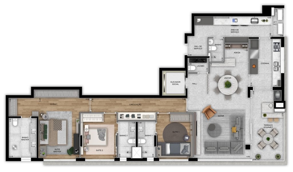 Cobertura, 4 quartos, 330 m² - Foto 33