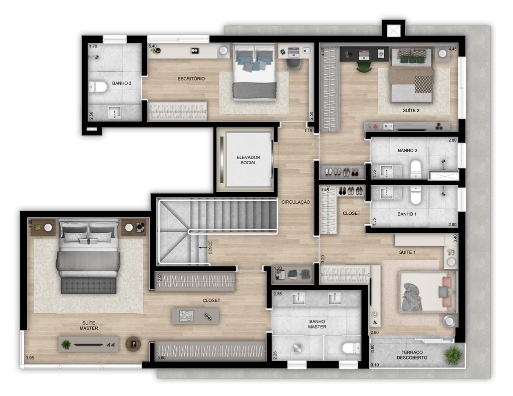 Cobertura, 4 quartos, 330 m² - Foto 36