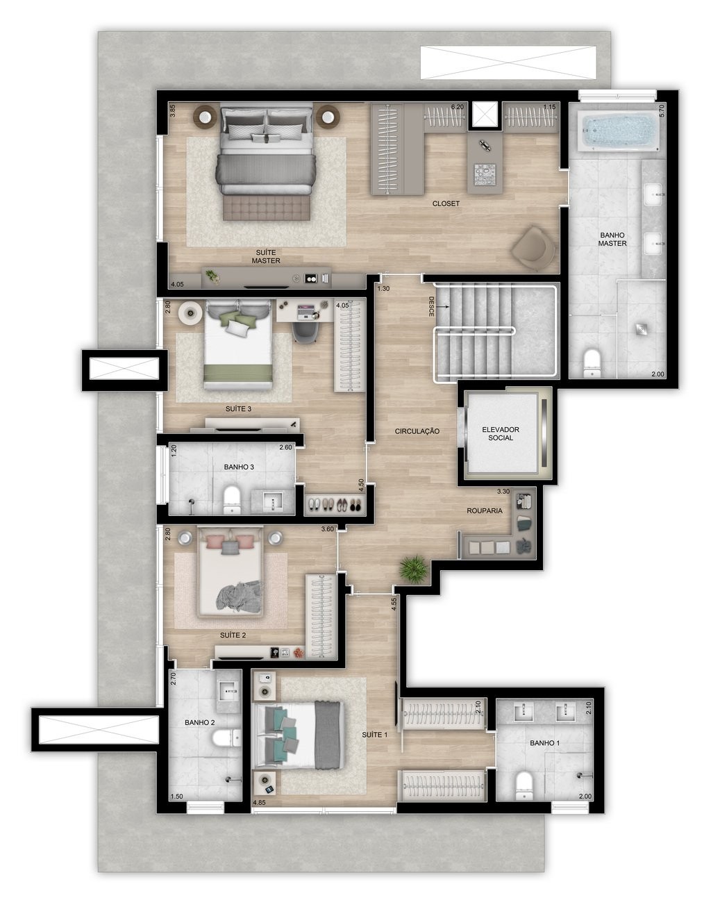 Cobertura, 4 quartos, 330 m² - Foto 37