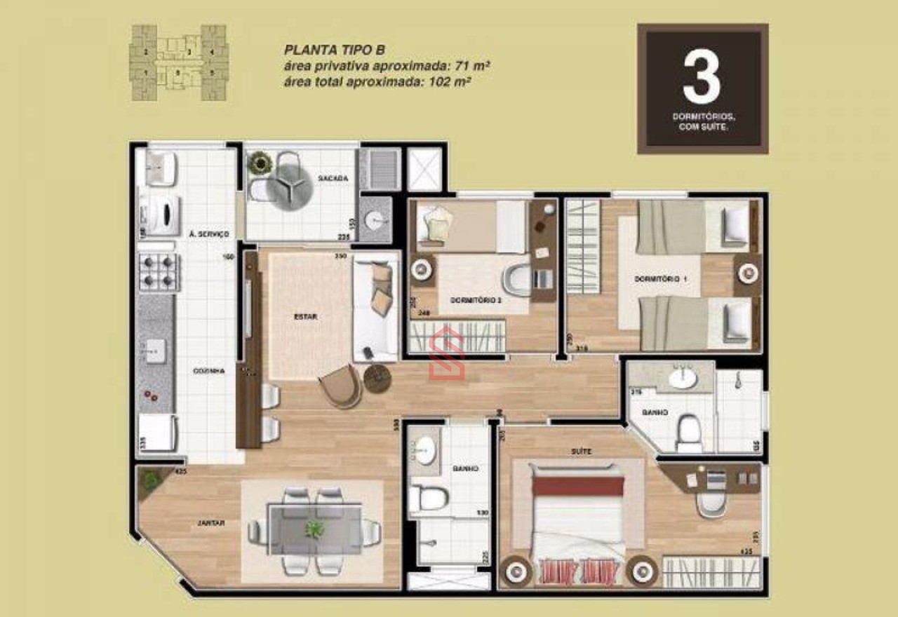 Apartamento, 3 quartos, 71 m² - Foto 30