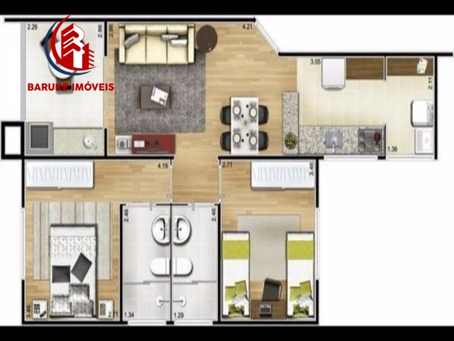 APARTAMENTO em VILA MARIA HELENA, INDAIATUBA - Edificio Vercelli, apartamento com excelente localização! - Foto 3