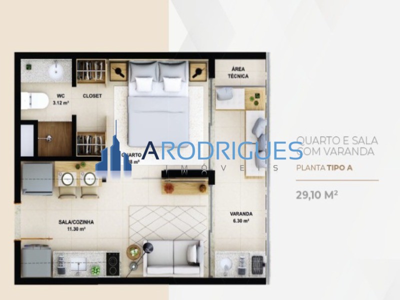 Flat/Apart Hotel, 1 quarto, 59 m² - Foto 7