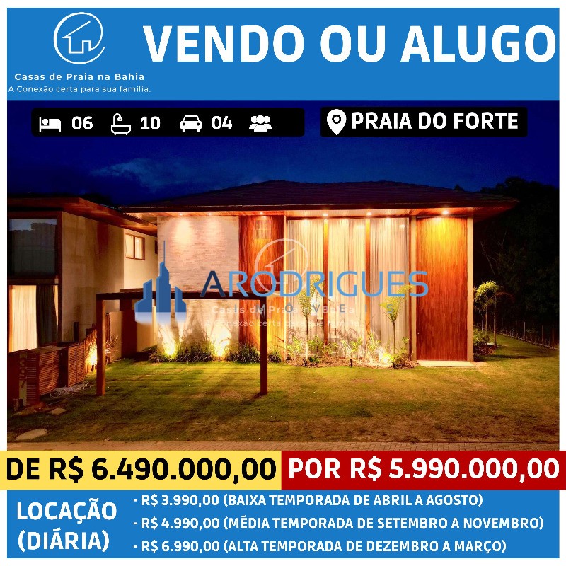 Casa Venda praia do forte- Alto padrão