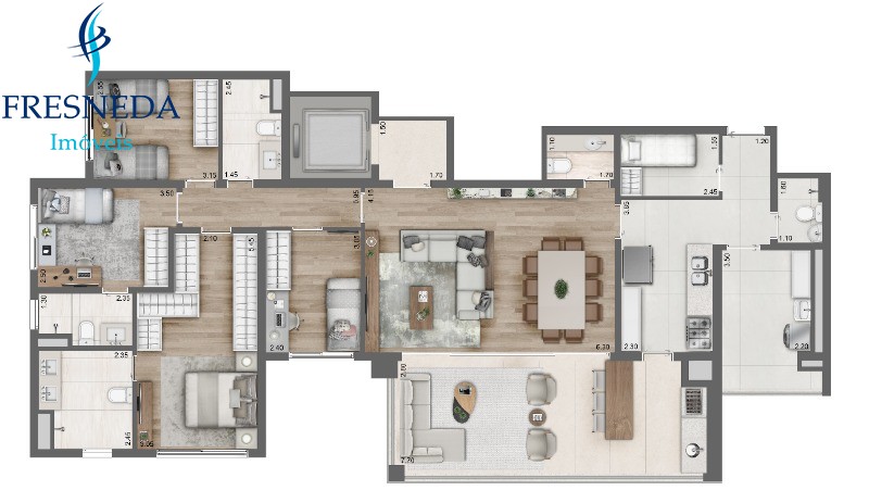 Apartamento, 4 quartos, 157 m² - Foto 3
