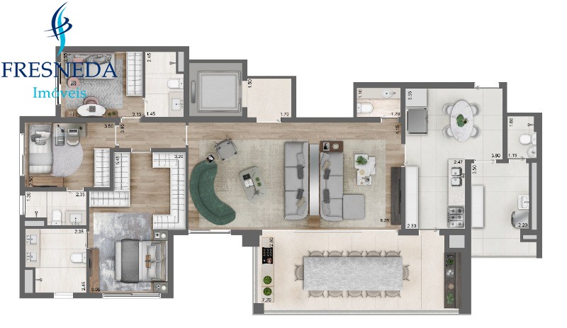 Apartamento, 4 quartos, 158 m² - Foto 2