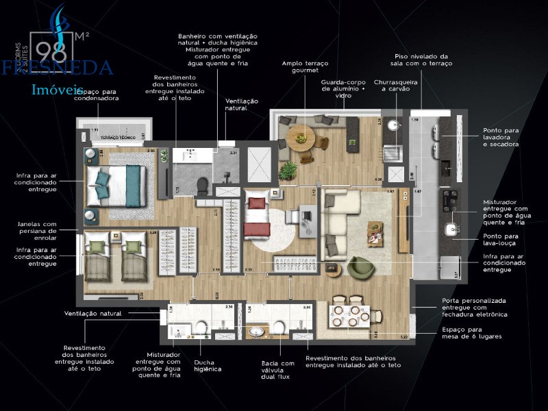 Apartamento, 3 quartos, 98 m² - Foto 11