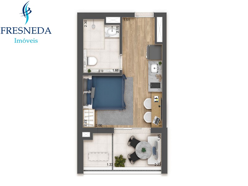 Apartamento, 1 quarto, 26 m² - Foto 10