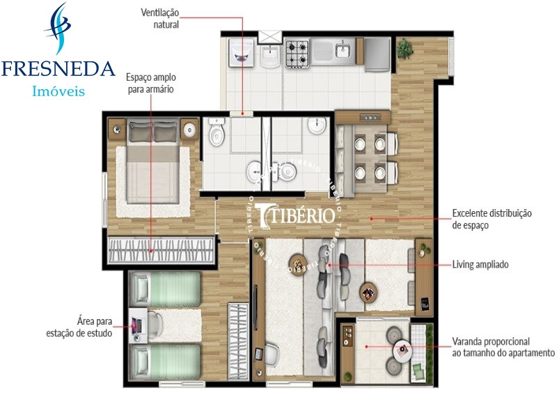 Apartamento, 3 quartos, 61 m² - Foto 39