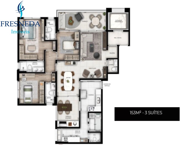 Apartamento, 4 quartos, 153 m² - Foto 5