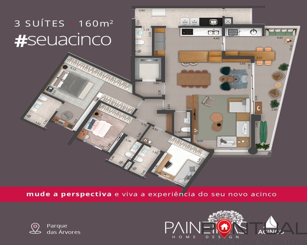 Apartamento em marília no paineiras, 2 quartos, 1 vaga, 65m²
